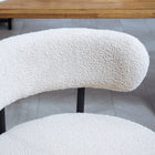 HOMCOM Dining Chairs with Steel Legs for Kitchen - Cream White - Set of 4-Assembly required