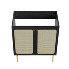 Modway Chaucer 30" Bathroom Vanity Cabinet - Black-Wood Grain Laminate