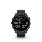 Garmin fēnix 8 - AMOLED Outdoor Recreation/Adventure Watches - 47 mm - Sapphire, Carbon Gray DLC Titanium with Black/Pebble Gray Silicone Band-Your training readiness score is based on sleep quality, recovery, training load and HRV status to determine if you’re primed to go hard and reap the rewards (data presented is intended to be a close estimation of metrics tracked)