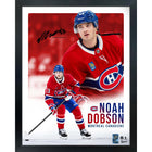 Frameworth Noah Dobson Canadiens Portrait Collage - Framed Print - 16" W x 20" L-Officially licensed by the NHL and NHLPA - features Noah Dobson and the Montreal Canadiens with a printed facsimile signature