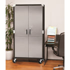 Seville Classics UltraHD Storage Cabinet - 36" L x 18" W x 72" H - Graphite-Total weight capacity: 600 lb (150 lb per shelf)