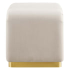 Modway Koda Performance Velvet Waterfall Stool - Brass/Almond-Adjustable Foot Caps