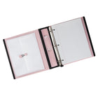 Staples Better Binder - 1-1/2" - Pastel Pink-Non-stick vertical inside pocket keeps loose pages in place