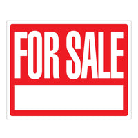 Cosco For Sale Sign with Metal Stake Kit - 15" x 19" - Red and White-This for sale sign features bold red and white colors to ensure high visibility for attracting attention from a distance