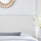 Modway Milenna Channel Tufted Upholstered Fabric King/California King Headboard - White-Multiple Mounting Positions