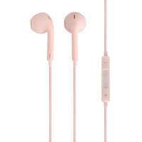 Basic Tech Wired Earbuds with Volume Control And Mic - Pink-Universal