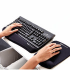 Fellowes Plush Touch Mouse Pad with Wrist Pad - Black-Dimensions: 7.3" W x 9.4" L x 1.0" H