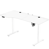 MotionGrey Ergo2 XL Adjustable Left L-Shaped Standing Desk with Memory Settings - 63" x 24" - White Top - White Frame-Affordable Pricing - This standing desk is competitively priced to provide an accessible solution for everyday workspaces, while maintaining high standards of quality, durability, and modern technology