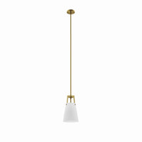 Modway Aspire Pendant Light - White/Satin Brass-Modern Pendant Light