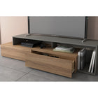 Nexera Tonik 72" TV Stand With 2 Drawers - Nutmeg/Greige-Fits TV screen up to 80-inch