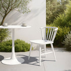 Zuo Shio Dining Chair - White-Dimensions: 22.6" L x 21.7" W x 29.1" H