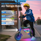 Gyrocopters Radi8 Electric Scooter for Kids - Speed 25 kmph - Range 20 km - LED Lights - Black-The Radi8 delivers an impressive range of up to 25 km on a single charge, allowing for hours of outdoor fun before needing a plug-in