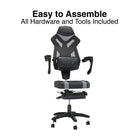 Emerge Vomax Bonded Leather Ergonomic Gaming Chair - Black/Grey-Meets or exceeds all ANSI/BIFMA Standards