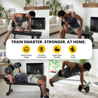 MotionGrey V3 Adjustable Dumbbell Set with Quick-Twist Adjustment for Home Gym - 9-53 lb - 2 Pack-Weight lb: 116
