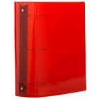 JAM Paper Plastic 3" 3-Ring Binder - Red-Wide front and back binder panels fully cover standard dividers and sheet protectors. Our 3 metal ring binders have 2 buttons for easy opening and closing, and a convenient pocket on the inside flap