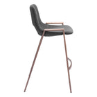 Zuo Desi Counter Stool - Black/Walnut - Set of 2-3 year limited warranty