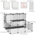 PawHut 27.5" H 31-Panel Small Animal Cage with Door-Plastic cable ties and a wooden mallet are included to help you assemble the cage 