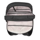 Champs Onyx Leather Compact Backpack - Black-Trolley strap for carry-on luggage