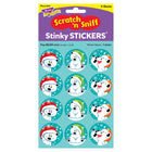 TREND Winter Bears/PepBEARmint Stinky Stickers - 6 Packs of 48-48 stickers (3 designs; 4 sheets) per pack, sold as 6 packs, 288 stickers total.