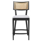 Modway Caledonia Wood Counter Stools - Black White - Set of 2-8