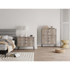 Manhattan Comfort DUMBO Modern Dresser Set and 5-Drawer Tall Dresser Set - Rustic Grey-Includes 8 Full Extension Drawers Designed in Vertical Textured Ribbed Lines.
