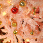 HOMCOM 5' Artificial Christmas Tree - Pink-Material: PVC, Metal 