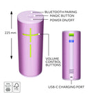 Ultimate Ears MEGABOOM 4 Portable Waterproof Bluetooth Speaker - Enchanting Lilac-Enjoy 147 feet (45 meters) of wireless range and 3.28 feet (1 meter) of drop protection