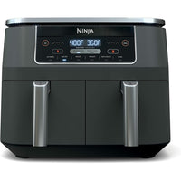 Ninja Foodi 6-in-1 8-qt. 2-Basket Air Fryer with DualZone Technology - Black-Main unit with 6 programmable cooking functions
