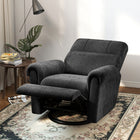 HOMCOM Upholstered Power Recliner with USB Charging Ports - Black-Integrated footrest enhances comfort for lounging or napping  