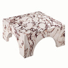 Modway Valen Indoor/Outdoor Patio Arched Concrete Coffee Table - Red Marble-8