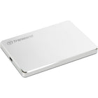 Transcend Storejet 25C3S Portable USB-C External Hard Drive - 2 TB - Silver-USB Type-A & Type-C supported. Made to adapt.