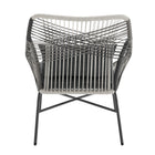 Manhattan Comfort Ashland Modern 5-Piece Patio Conversation Set - Grey-Home Assembly Required. All Hardware Included