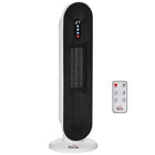 HOMCOM 1500 W/1000 W Ceramic Tower Heater with 45 Degree Oscillation-Modern freestanding heater with compact design fits living room, bedroom, office using 