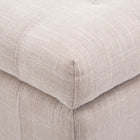 HOMCOM Linen Fabric Storage Ottoman Bench for End of Bed - Beige-Soft close top keeps fingers safe and reduces unwanted slamming lids  