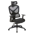 Pro-line II High Mesh Back And Mesh Seat Ergonomic Chair With Headrest - Black-Adjustable headrest