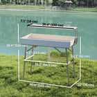 Outsunny 3.5ft Folding Ice Cooler Table with Drain-Includes drainpipe for easy cleaning