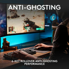 Logitech G413 TKL SE Mechanical Gaming Keyboard-6-Key rollover anti-ghosting performance: Experience reliable key input with this anti-ghosting keyboard versus non-gaming mechanical keyboards