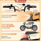 Gyrocopters Vortex Electric Scooter for Adults & Teens - Speed 32 kmph - Range 28 km - APP - Black-7