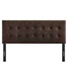 Modway Emily Stain-Resistant Performance Velvet King Size Headboard - Chocolate Brown-Assembly Required