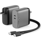 ALOGIC 68W Rapid Power 2-Port USB-C PD GaN Charger - Space Grey-Gallium Nitride (GaN) Technology