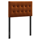 Modway Emily Stain-Resistant Performance Velvet Twin Size Headboard - Rust-Stain-Resistant Performance Velvet
