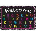 Ashley Productions The Original Fun Mat Welcome Mat - 15.5" x 23.5" - Chalk Alphabet Welcome-Measurement & Design: The Chalk Alphabet Welcome Mat measures 15.5" x 23.5".