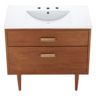 Modway Cassia 36" Bathroom Vanity - Natural/White-9