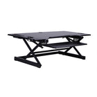 Rocelco 46" Sit To Stand Adjustable Height Desk Riser AC & USB - Black-Adjustable height sit to stand desk riser with extended vertical range