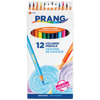 Prang Thick Core Coloured Pencils - Assorted - 12 Pack-Coloured pencils delivers vivid, blendable colours and soft laydown