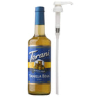 Torani Sugar Free Vanilla Bean Syrup with Pump - 750 mL-More than just coffee: Great for lattes, frappes, teas, coffees, desserts and more