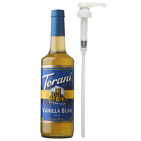 Torani Sugar Free Vanilla Bean Syrup with Pump - 750 mL-More than just coffee: Great for lattes, frappes, teas, coffees, desserts and more