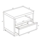 Manhattan Comfort Navis 26" Contemporary 1-Drawer Nightstand - Natural Oak-Sturdy base and stable structure ensure long-lasting support and reliability