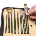 Mont Marte Signature Paint Brush 17-Piece Set - Synthetic-Clean brushes used with acrylic, gouache and watercolour in warm soapy water, and clean oil paint while wet with turpentine