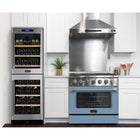 Kucht 36" KNG Series Pro Style Propane Gas Range - Stainless Steel/Light Blue-Interchangeable oven door available in nine colors